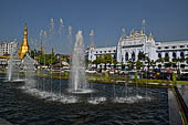 Yangon Myanmar. The City Hall from Mahabandoola Garden. 